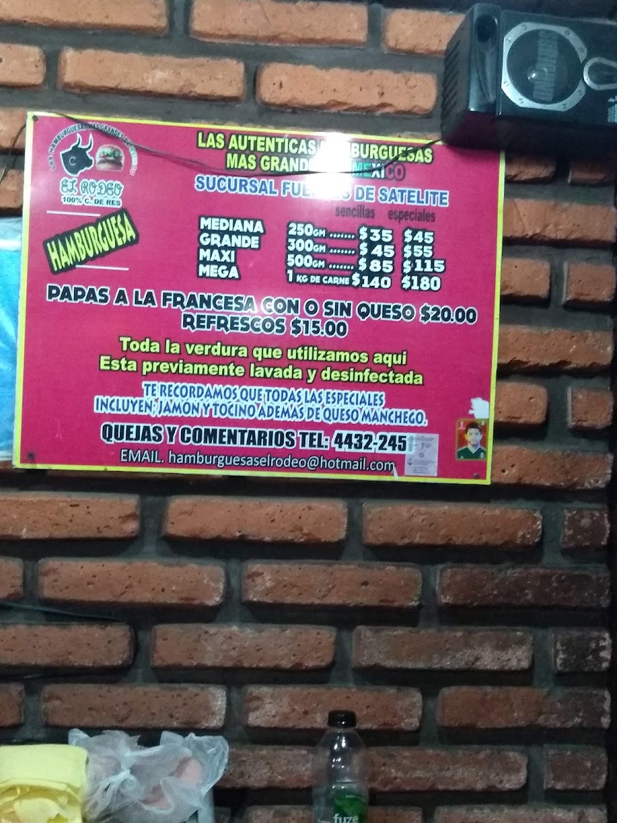 Hamburguesas El Rodeo Menu - Image 1